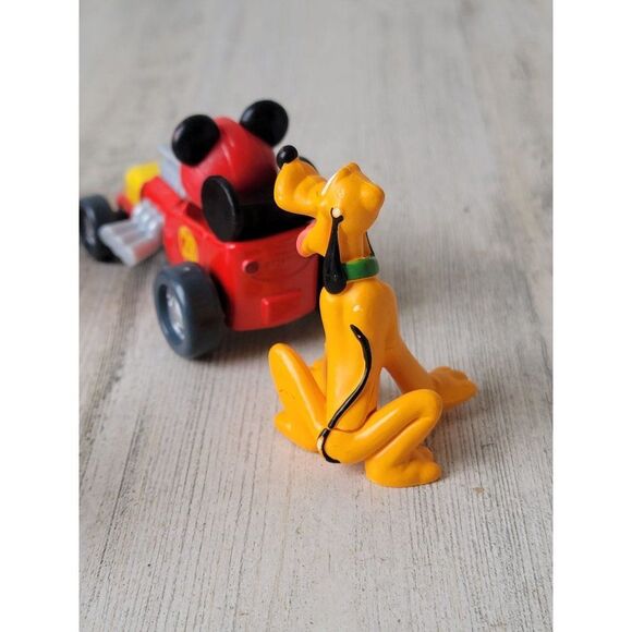 Disney Mickey Mouse Pluto mechanic car race set toy figure - Picture 10 of 11
